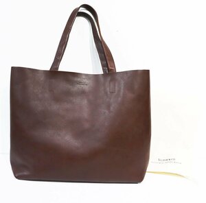 Slow&co (スロウ) bono - new tote bag / ボーノ フルベジタブルタンニングレザー ニュートートバッグ 未使用品 チョコ / Choco