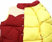 JELADO (ジェラード) Wiseman Vest / ワイズマンベスト JP23511 美品 ワイン × ヌメ革 size M / レザーヨークダウンベスト_画像3