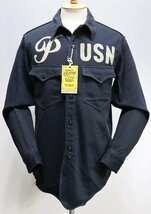 Freewheelers (フリーホイーラーズ) U.S.NAVY OFFICER SHIRT “U.S.N.PIRATES” / オフィサーシャツ カスタム #2033003 未使用品 size 16_画像1