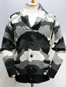 AVIREX (アヴィレックス) Shawl Collar Knit Cardigan / ショールカラー ニットカーディガン #55015259 美品 size L / カウチン / 迷彩