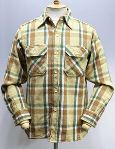 Warehouse (ウエアハウス) Lot 3104 FLANNEL SHIRTS / フランネルシャツ F柄 美品 ベージュ size M