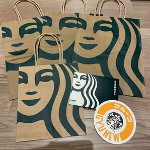 値下げ不可 新品 未使用 スタバ スターバックス 6点セット ノベルティ 紙袋 コースター