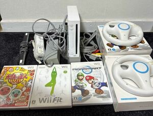 任天堂 Nintendo Wii 本体 ハンドル ゲームソフト セット コントローラー