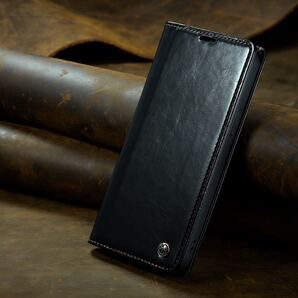 iPhone 14 レザーケース アイフォン14 ケース 6.1インチ iPhone14 カバー 手帳型 カード収納 C2 ブラック