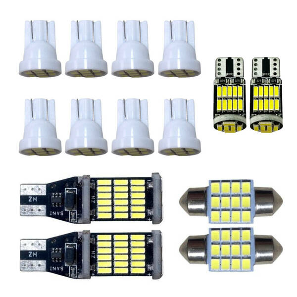 14個セット！ ランドクルーザープラドTX GDJ/GRJ/TRJ150系 T10 LED 室内灯 ナンバー灯 ルームランプセット 爆光 ホワイト カー用品