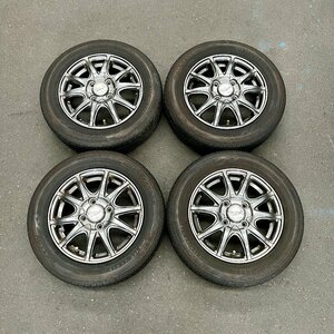 タイヤ付き社外ホイール4本セット　ファイナルスピード GR-ガンマ　13×4.00B　+43　100　4穴　155/65R13　2022年製　2・3ミリ