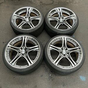 タイヤ付き社外ホイール4本セット　スーパースター レオンハルト フリーデン　21×10.0J　21×10.5J　+29　120　5穴　255/30R21