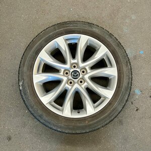 タイヤ付き純正ホイール1本　CX-5　KE2FW　9965 03 7080　19×7J　+50　114.3　5穴　225/55R19　2019年製　4ミリ