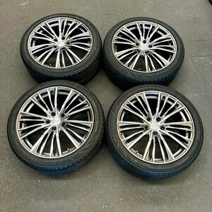 タイヤ付き社外ホイール4本セット　BROCKEN DS45(ブロッケン)　19×8J　+45　114.3　5穴　225/45R19　2018年製　1～3ミリ