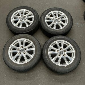 タイヤ付き純正ホイール　アクセラスポーツ　BM5FS　9965D06560　16×6 1/2J　+50　114.3　5穴　114.3　5穴　205/60R16　2018年製　5ミリ