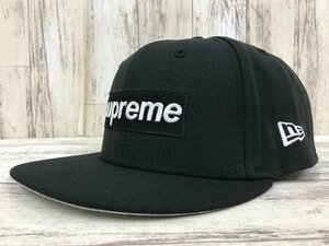 143A Supreme× NEWERA 22AW Money Box Logo CAP シュプリーム ニューエラ キャップ【中古】