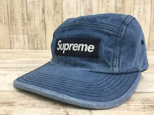 143A Supreme 23Aw Washed chino Twill Camp Cap DENIM シュプリーム デニム キャップ【中古】