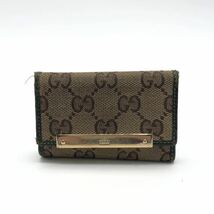 FN10384A【1000円スタート!!】GUCCI グッチ 長財布 キーケース GG キャンバス 2点セット ヴィンテージ 【早い者勝ち!!】_画像7