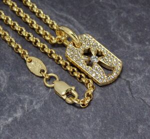 クロムハーツ/DTAGカットアウトタイニー/カスタムパヴェ/22K/インボイス/1円から！CHROME HEARTS