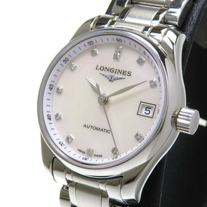 LONGINES/ロンジン L2.128.4.87.6 マスターコレクション 12PD 腕時計 ステンレススチール/シェル 自動巻き/オートマ ホワイト レディース