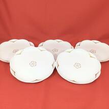 【美品】乃りたけ オールドノリタケ Noritake 日本陶器 桜 銘々皿 5枚セット 直径：約15cm 和食器（E1197）_画像2