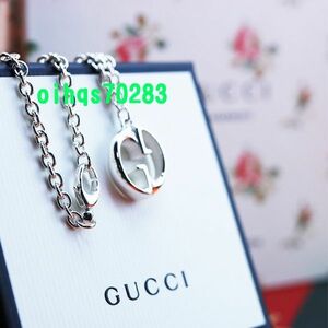 新品　未使用 GUCCI グッチ GGモチーフ ダブルG オーバルネックレス