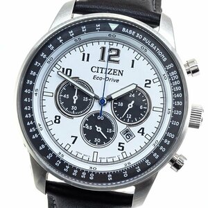 【1円/未使用品】シチズン CITIZEN Eco Drive エコドライブ クロノグラフ ウォッチ 腕時計 CA4500-32A クォ－ツ SS 動作品 35299