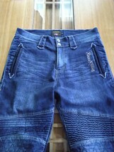 VANSON バンソン デニム　パンツ　ストレッチ　バイカー　ヴィンテージ加工　サイズ32_画像3