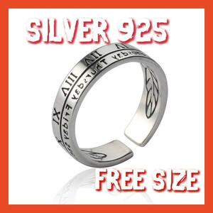 シルバー リング メンズ 指輪 韓国 オシャレ アクセサリー ローマ数字 フリーサイズ