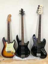 レキギター エレキベース 3本まとめ売り Triumph SONIC MASTER ストラトタイプ/Ibanez GSR ジャズべ/Legend ジャズべ 231115SK320001_画像1