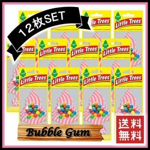 Little Trees Bubble Gum リトルツリー バブルガム 12枚セット　　エアフレッシュナー 芳香剤 USDM 消臭剤 JDM エアフレ D091