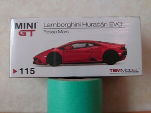 1/64 MINI-GT 115-L Lamborghini Huracan EVO Rosso Mars LHD