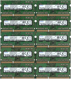 SAMSUNG サムスン 低電圧1.35V DDR3L-1600 (PC3L-12800S) 4GBx10枚 ノートPC用 M471B5173EB0-YK0 両面実装(1Rx8) 動作確認済品【中古】H817