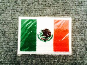 残りわずか数量限定★メキシコ MEXICO 国旗 フラッグ ワッペン アイロンパッチ 輸入雑貨 LA仕入れ 9cm×6cm 簡単 おしゃれ 入手困難 新品