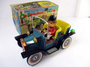 野村トーイ　1950年代製　MYSTERY OLD FASHIONED CAR 完動美品　長さ約22cm