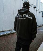 FOG ESSENTIALS エッセンシャルズ■LA限定 リフレクターバックロゴ パーカー ブラック XL■LOGO HOODIEスウェットFear of God新品23AW今季_画像3