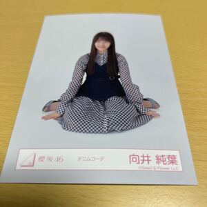 櫻坂46 向井純葉【 デニムコーデ 】ランダム生写真（ 座り ） 計1点【 送料無料 】