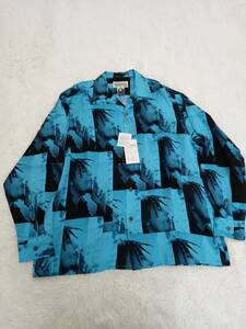Цена 38 500 иен неиспользован 22FW Wackomaria Bobmarley Wakomaria Bob Marley Hawaiian рубашка L Blue Aloha
