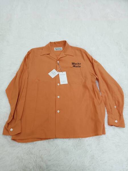 定価26,400円 未使用 23SS WACKOMARIA ワコマリア 50S シャツ 長袖 S オレンジ