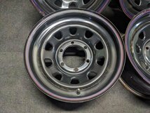 【Ｃ】DAYTONA デイトナ ブラック　スチールホイール 鉄　15×7J ET35　6穴　PCD139.7 4本　ハイエース_画像2