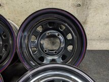 【Ｃ】DAYTONA デイトナ ブラック　スチールホイール 鉄　15×7J ET35　6穴　PCD139.7 4本　ハイエース_画像4