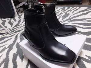 アドラー ハイソール レザーヒールブーツ ブラック Mサイズ 新品未使用：ADRER High sole leather heel boots / ジップブーツ,モードブーツ
