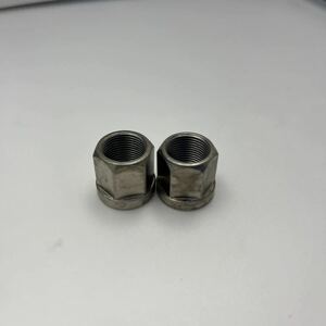 BMX アクスルナット 14mm シルバー 未使用 汚れあり 2個