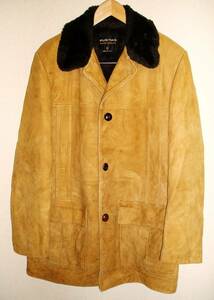 ◆ 60's ビンテージ 鹿？羊？スエード レザー 襟ボア ジャケット コート PURITAN Suede Coat USA Size 40 L くらいです。ピューリタン