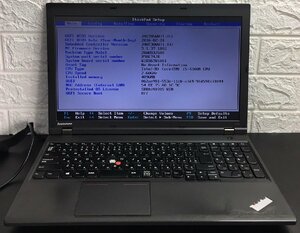 1円～ ■ジャンク LENOVO THINK PAD L540 / Core i5 4300M 2.60GHz / メモリ 4GB / HDD 500GB / DVD / 15.6型 / OS無し / BIOS起動可