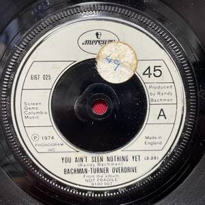 ◆UKorg7”s!◆BACHMAN-TURNER OVERDRIVE◆YOU AIN'T SEEN NOTHING YET◆