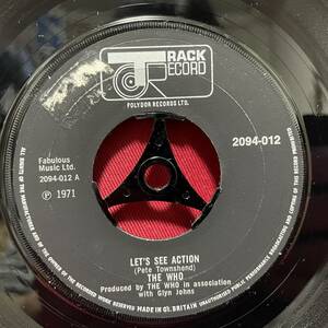 ◆UKorg7”s!◆THE WHO◆LET'S SEE ACTION◆