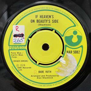 ◆UKorg7”s!◆BABE RUTH◆IF HEAVEN'S ON BEAUTY'S SIDE◆