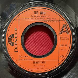 ◆UK7”s!◆THE WHO◆SUBSTITUTE/I'M A BOY/PICTURES OF LILY◆