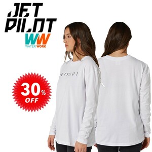  jet Pilot JETPILOT sale 30% off lady's long sleeve free shipping simple oversize do T-shirt W22005 white 8/S long T