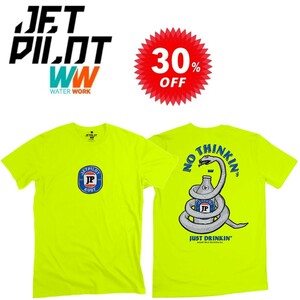 ジェットパイロット JETPILOT セール 30%オフ Tシャツ 送料無料 スネーク ビア メンズ Tシャツ S21601 ハイビジイエロー M