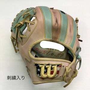 G-7727 ウィルソン Wilson ベア オーダー 軟式 内野手用 グラブ グローブ 野球 中古品 左投げ用 刺繍入り