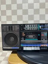 昭和レトロ SONY ソニー CFS-W600 ラジカセ ステレオカセットレコーダー ※通電確認_画像3
