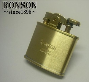 送料210円～RONSON(ロンソン)Standard(スタンダード)R02-1027(真鍮無垢ブラスサテン)オイルライター(日本製)