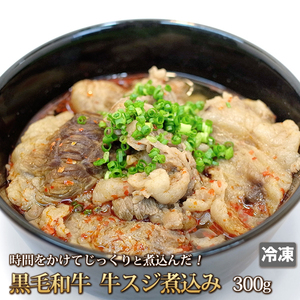 1円【3数】黒毛和牛 本格 牛スジ煮込み 300g 業務用 大量 すじ肉 すじ煮込み 牛すじ 晩酌 おかず 訳あり 訳有り 1円スタート 4129屋